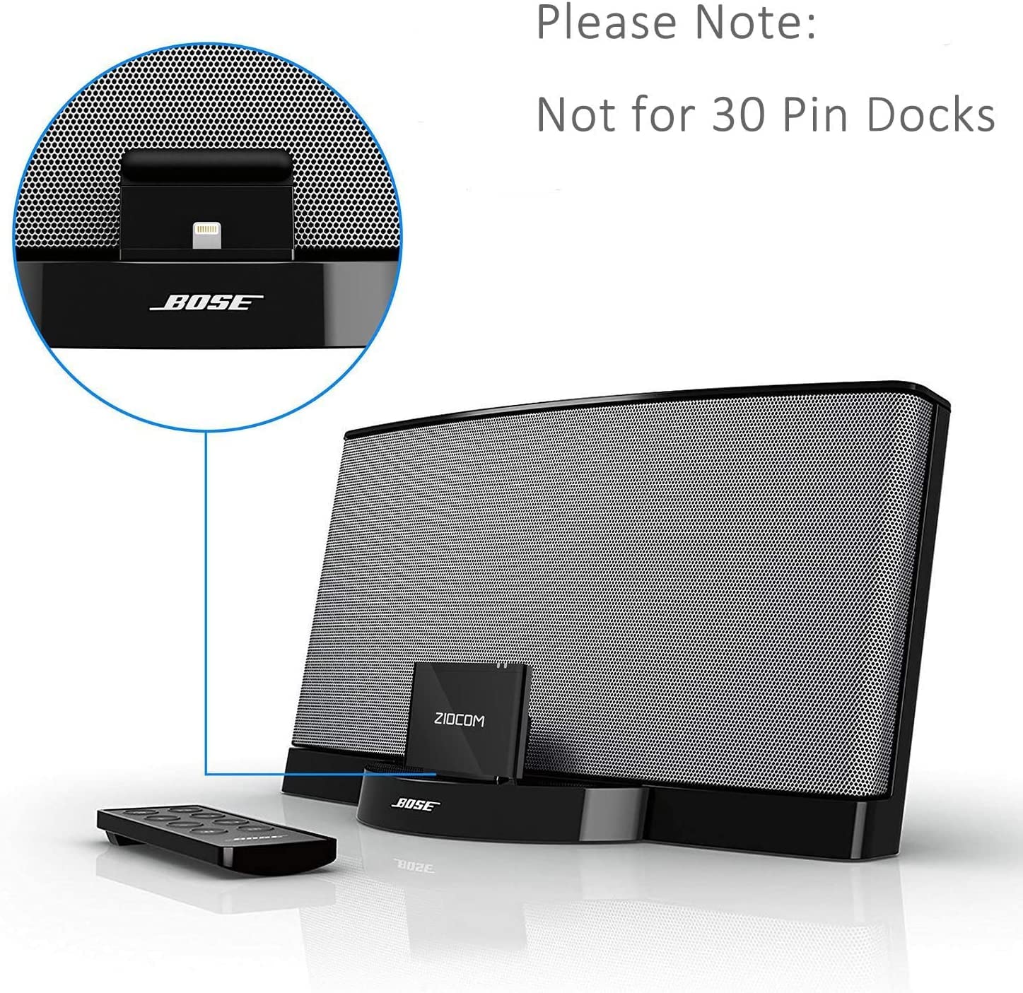 ZIOCOM 8 Pin Bluetooth Adapter Receiver for Bose Sounddock III/XT